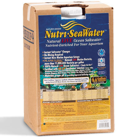 Nutri-SeaWater Natural Live Ocean Aquarium Saltwater, 4.4-gallon jug